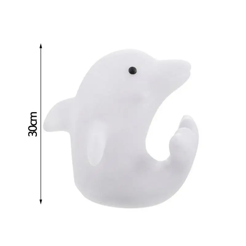 

1pc Led Night Light Colorful Dolphin Shape Automatic Lighting Change Lamp Romantic Energy Saving White Color Moon Luminaria
