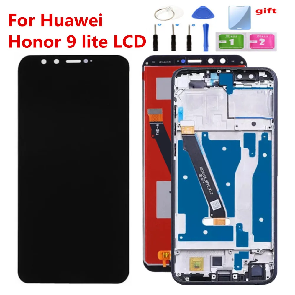 Новинка 100% дисплей с рамкой для Huawei Honor 9 Lite сменный ЖК сенсорным экраном и