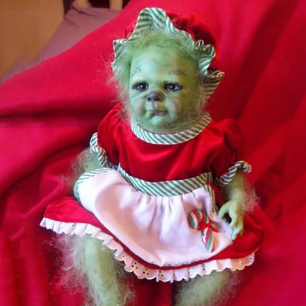 

Explosive Grinch Doll Green Hair Monster Doll Christmas Geek Doll Latex Doll Christmas Gift