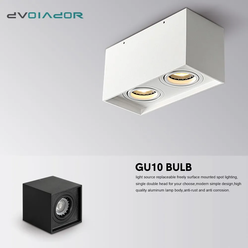 Gu10 точечная лампа поверхностного монтажа светодиодные светильники лампы