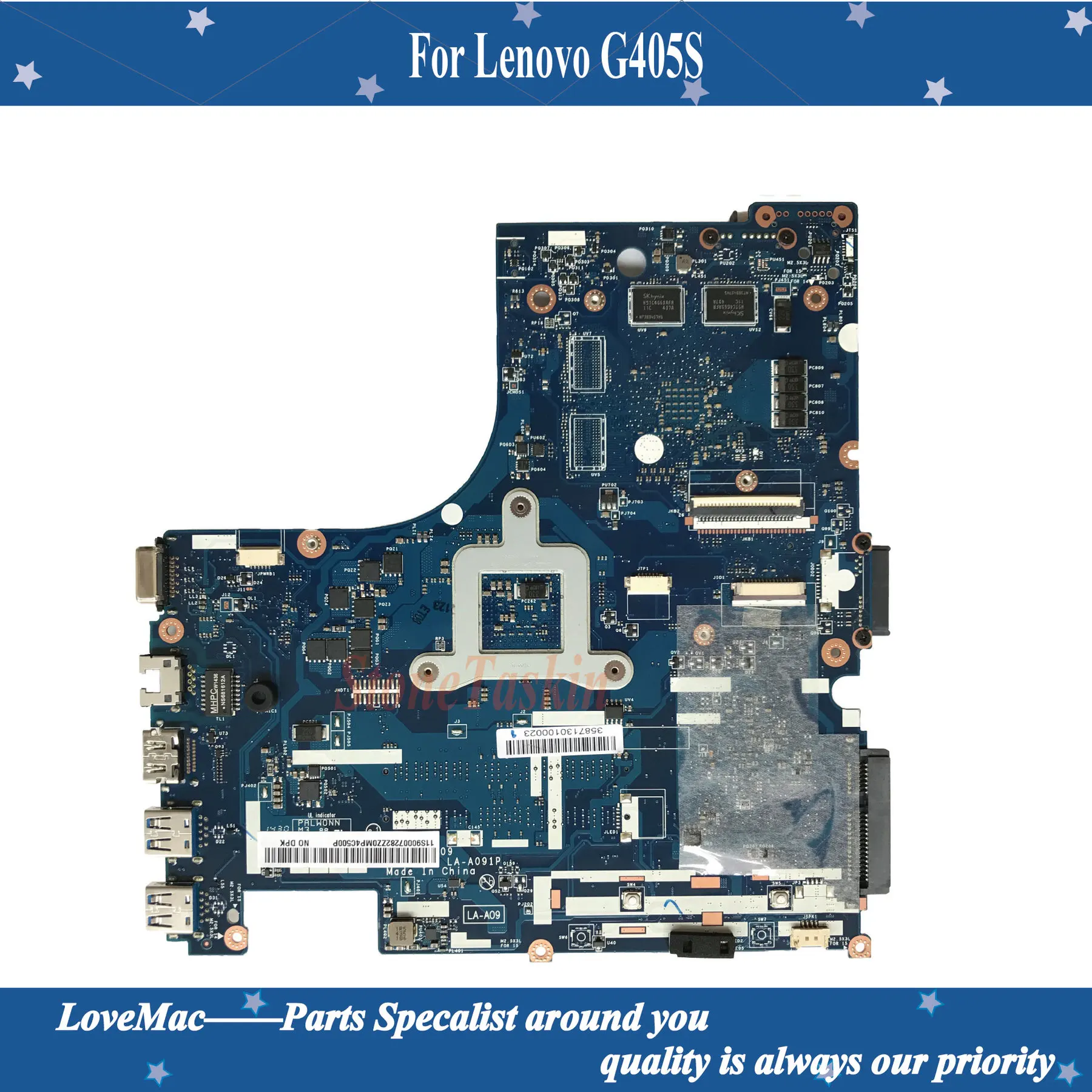 Высококачественная материнская плата VALGC/GD LA A091P для ноутбука Lenovo G405S FRU:90007282 Socket FS1