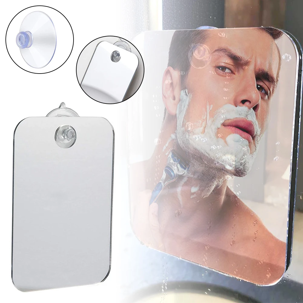 

Acrylic Anti Fog Shower Mirror Bathroom Fogless Fog Free Mirror Washroom Travel For Man Shaving Mirror 13*17cm 82