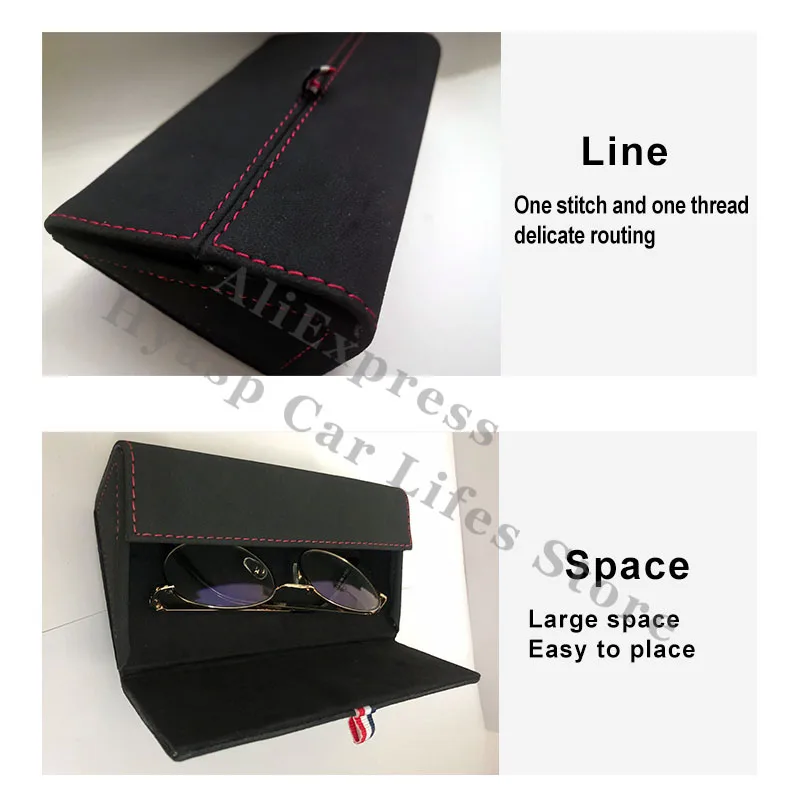 

Car Visor Sunglasses Case for Hyundai Santa Fe Car Eyeglasses Holder Protective Box Glasses Accessories