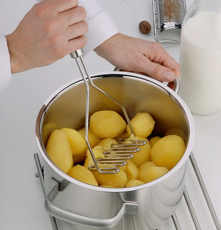 

Stainless Steel Potato Mud Pressure Mud Machine Potatoes Masher Ricer Fruit Vegetable Tools Accessories Kitchen Gadgets