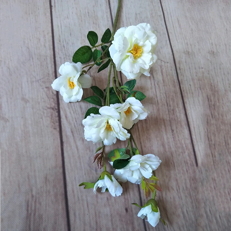 77 см искусственные розы цветы ветки 7 вилок роза мультифлора Thunb домашний декор
