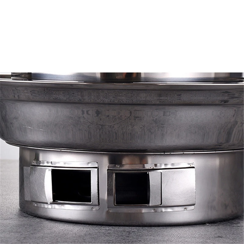 Корейский угольный гриль для барбекю из нержавеющей стали круглые антипригарные