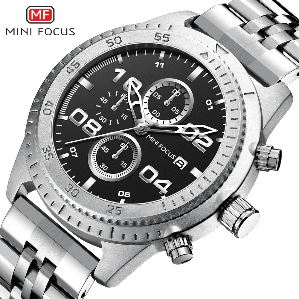 Часы наручные MINI FOCUS мужские модные водонепроницаемые спортивные брендовые