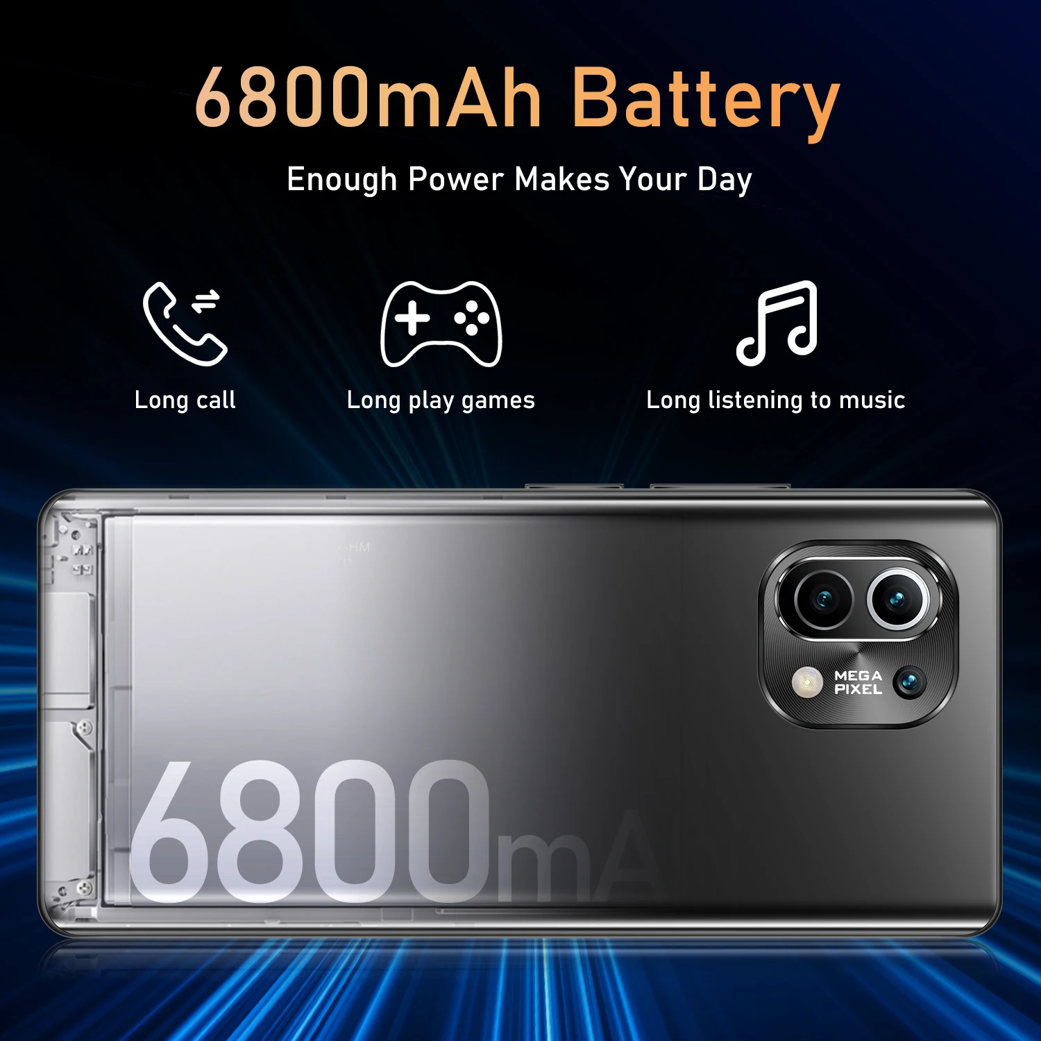 

Smartphones Xiao M11 Pro 7.3" 16GB RAM 512GB ROM Andriod10 Deca Core Dual SIM 6800mAh Mobile Cell Phones
