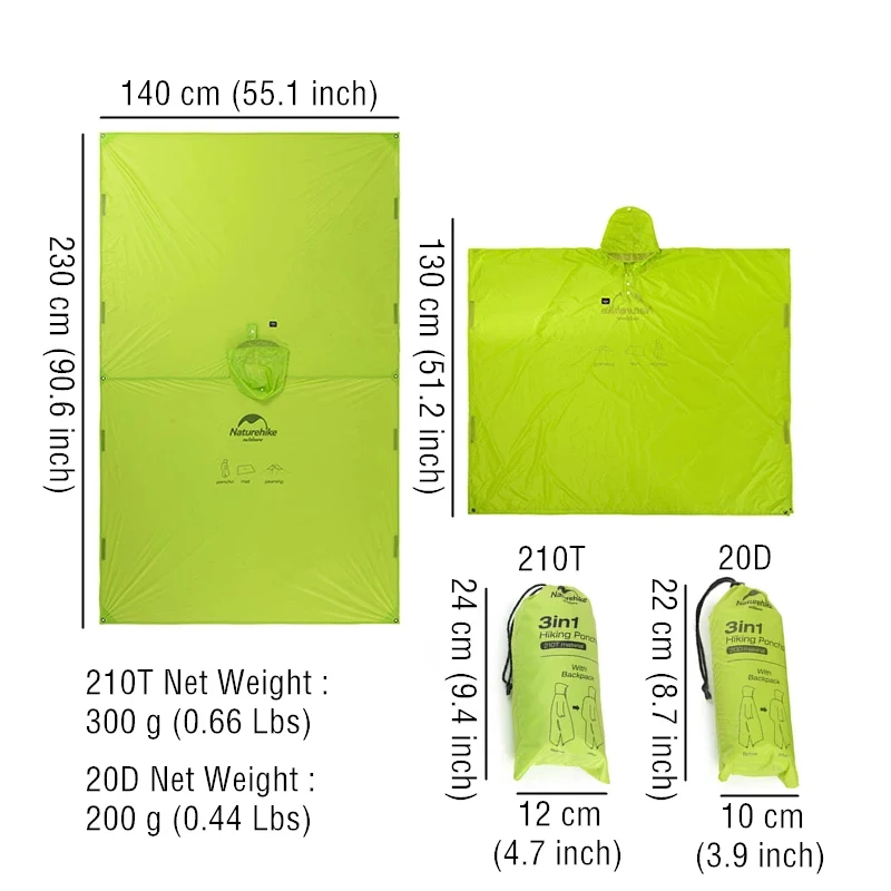 3 в 1 многофункциональный Дождевик-пончо для походов и альпинизма | Спорт