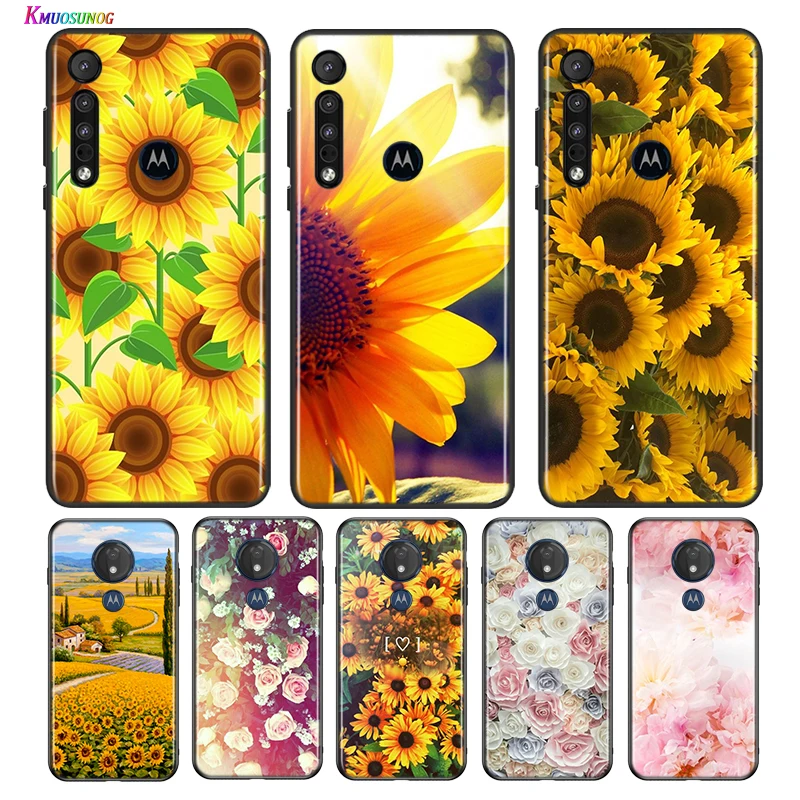 

Rose Sunflower Flowers For Motorola G9 G8 G Stylus Power One Fusion Hyper Edge E7 E6 5G Plus Play Lite Phone Case