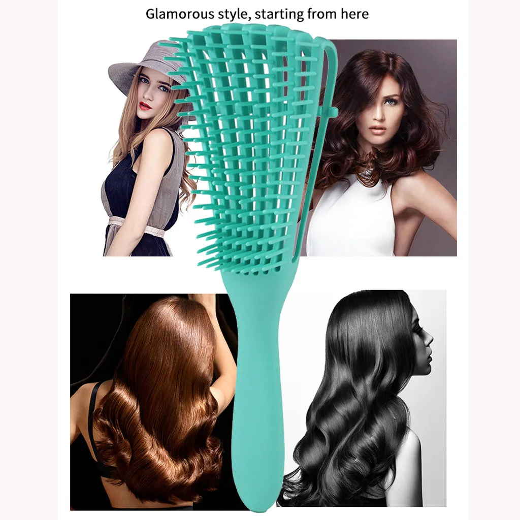 New Scalp Massage Comb Hair Brush Women Detangle Hairbrush Anti-tie Knot Comb CombRelease Head Physician Steel Ball Comb