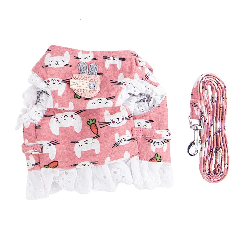 

Cartoon Pet Clothing Summer Shirt Casual Vests Cotton Pet Dog Dresses for Small Dogs