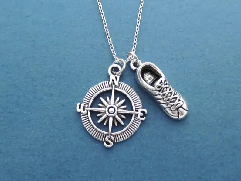 Кроссовки Compass для бега, дружба хороших друзей, ожерелье-дружба, ювелирные изделия, подарок на день рождения.