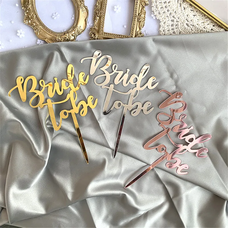 Свадебные акриловые украшения для торта Bride To Be инструменты свадебных тортов на