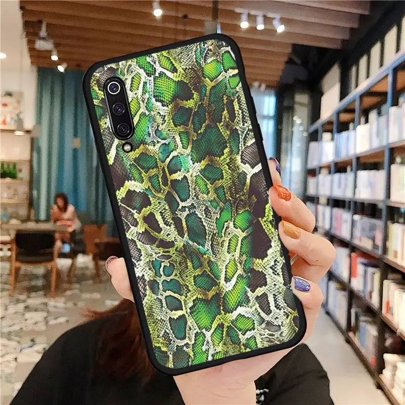 

Fashion Snakeskin Leopard Tabby Phone Case For Xiaomi Redmi 7 9t 9se k20 mi8 max3 lite 9 note 8 9s 10 pro Soft silicone