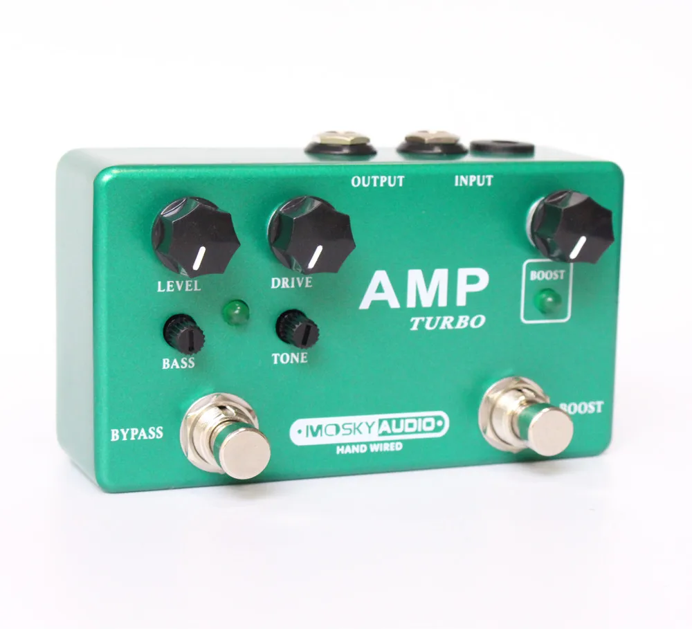 Педаль для гитарного эффекта MOSKY AMP TURBO 2 в 1 + классические эффекты Overdrive полностью