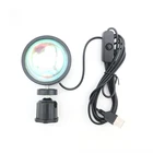 USB проекционная лампа Радуга Закат Сумерки светодиодный ночной Светильник фотографии светильник для Спальня бар Кофе магазин украшения стены светильник Инж