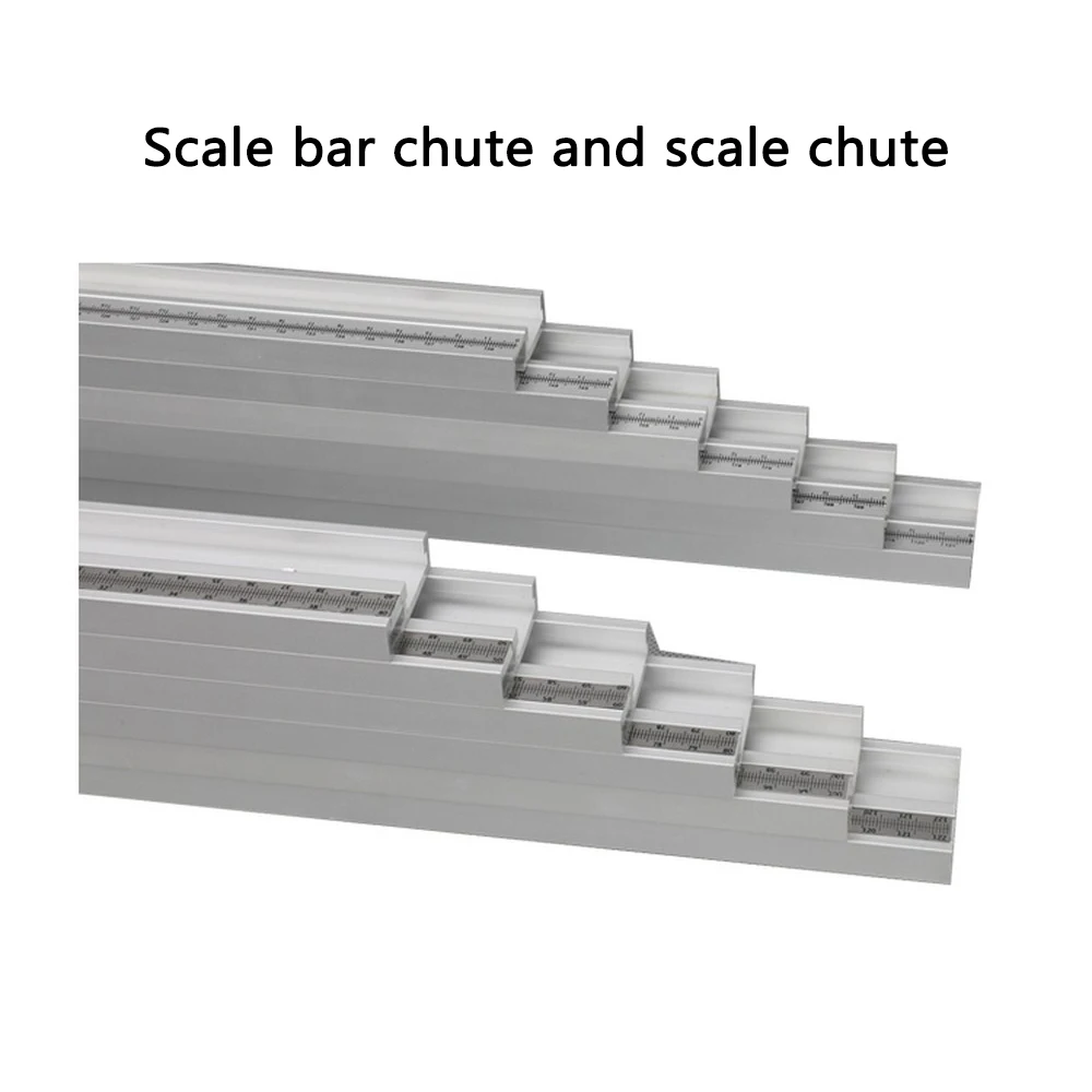 

45mm Track with Scale Chute Pusher 400 500 600 800 1000 1200MM Universal Aluminium Electric Circular Saw Flip Table Woodworking