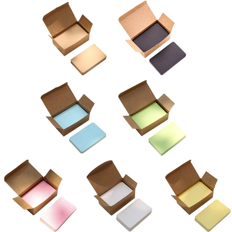 

100 Sheets/Box Paper Message Card Blank Handwritten Memo Notecards Greeting Blessing Thank You Postcard