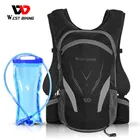 Портативный велосипедный рюкзак WEST BIKING, 16 л, водонепроницаемая Ультралегкая сумка для воды 2 л, уличный спортивный рюкзак с гидратацией