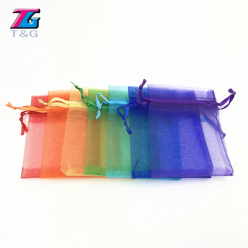 50pcs/lot 7x9cm Organza Gift Packaging Bags Mixed Color Jewelry Christmas Wedding Gifts Dice for Board Game|dice bag|bag dicesbag dice |