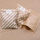 Пакет из крафт-бумаги для печенья, конфет, подарочная упаковка для свадьбы, дня рождения, Пасхи, вечевечерние
