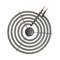 2100w 230v 8 5 turns heating element for surface burner5 coils pancake coil shape heater tube with tripod back size flat