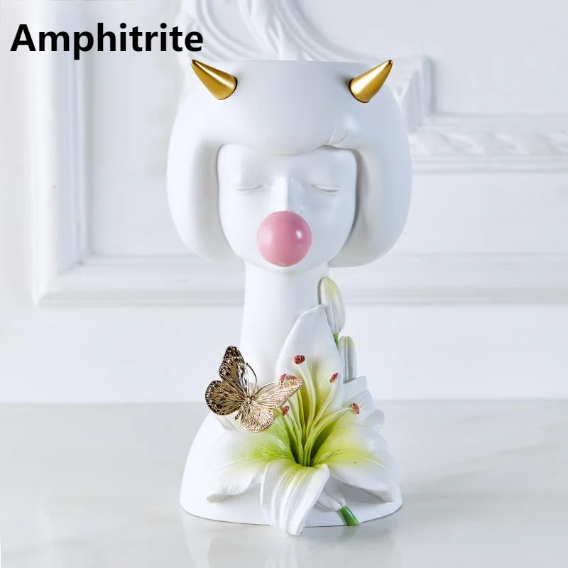 

Little Witch Creative Nordic Style Resigns Flower Decorative Vessels For House Flower Vessels Vintage Table Vase Wedding