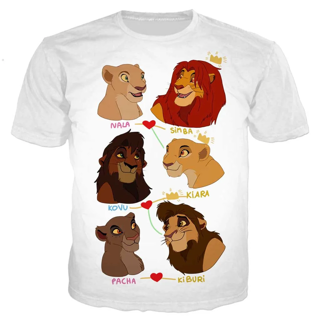 Новая крутая футболка для мужчин/женщин футболки с 3D принтом льва коротким