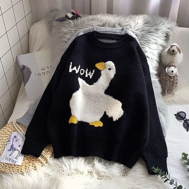 

Sweater ladies loose Korean jacket lazy pullover sweater spring and autumn new style hot sale fashion 2021 free shipping ins hot