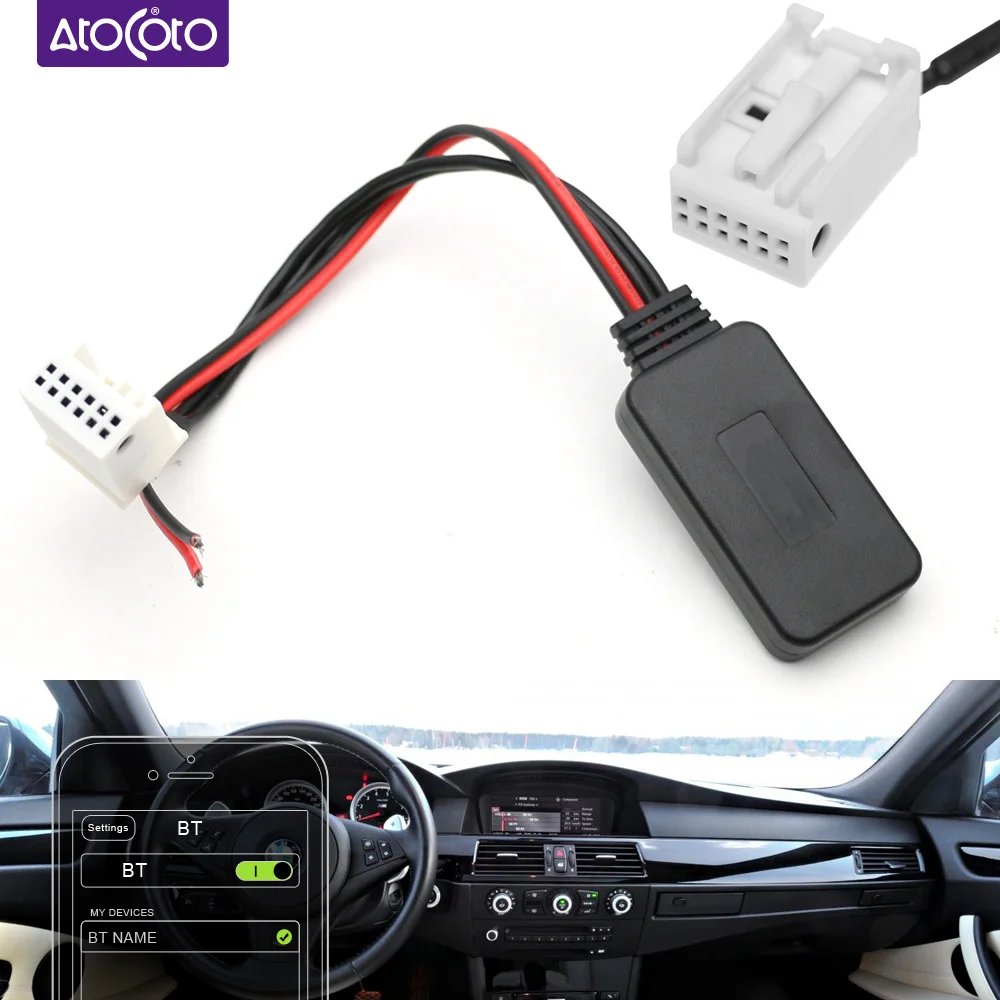 Автомобильный Bluetooth-совместимый Aux приемник 12 Pin адаптер кабель для BMW Mini E60 E61 E63 E64