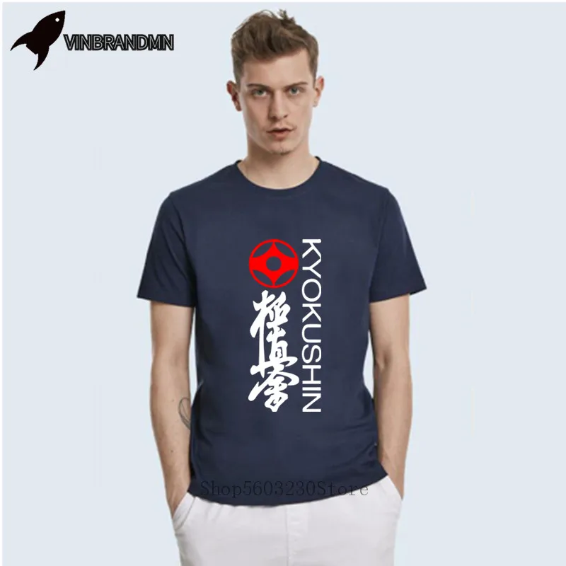 2020 модная свободная черная футболка с коротким рукавом мужские футболки Kyokushin