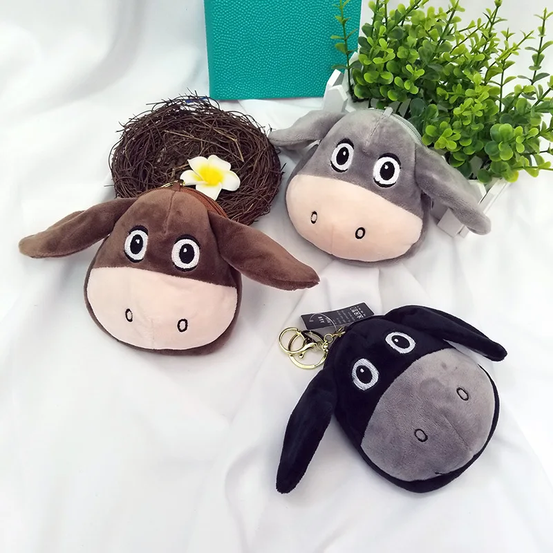 Три цвета каваи плюшевый осел бумажники игрушки чучела животные Стич стильный