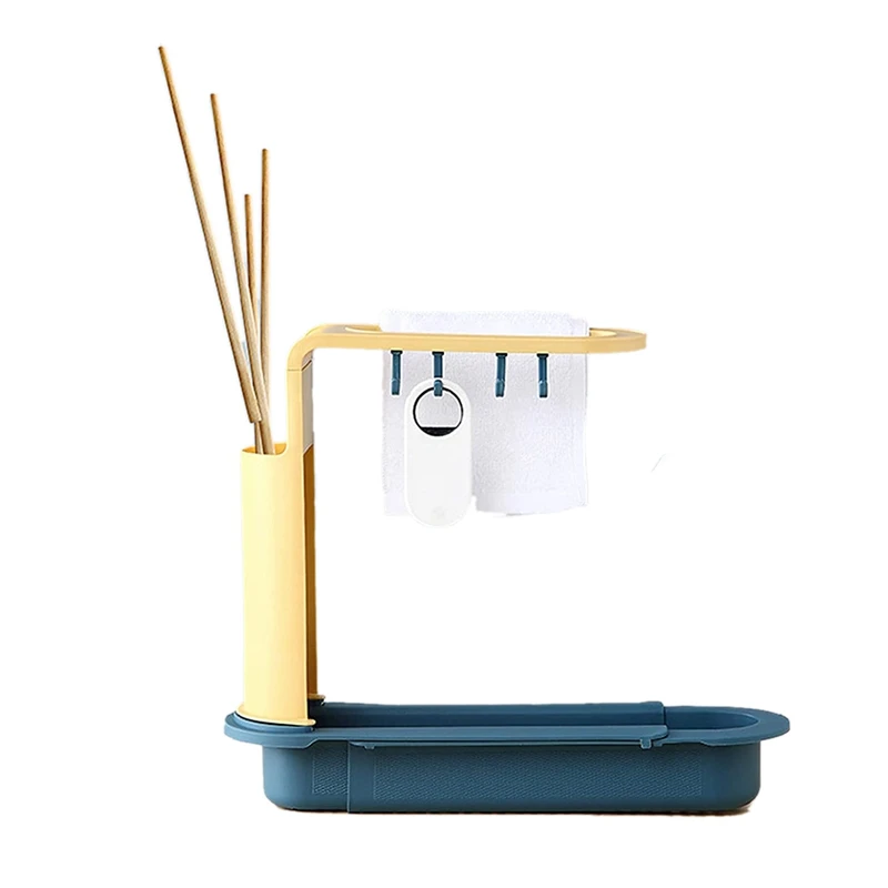 

Telescopic Sink Bracket Extendable Kitchen Sink Storage Rack Hanging Basket Sink Shelf
