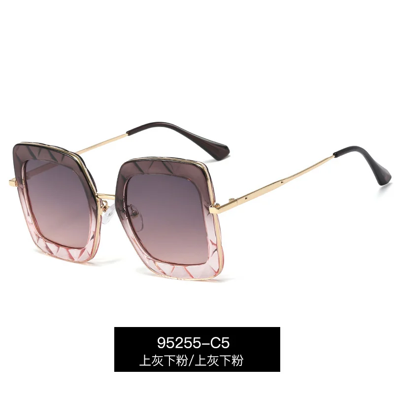 

LONSY Retro Oversize Square Sunglasses Women Vintage Black Big Frame Sun Galsses Luxury Brand Design Shades Fashion Gafas Ge Sol