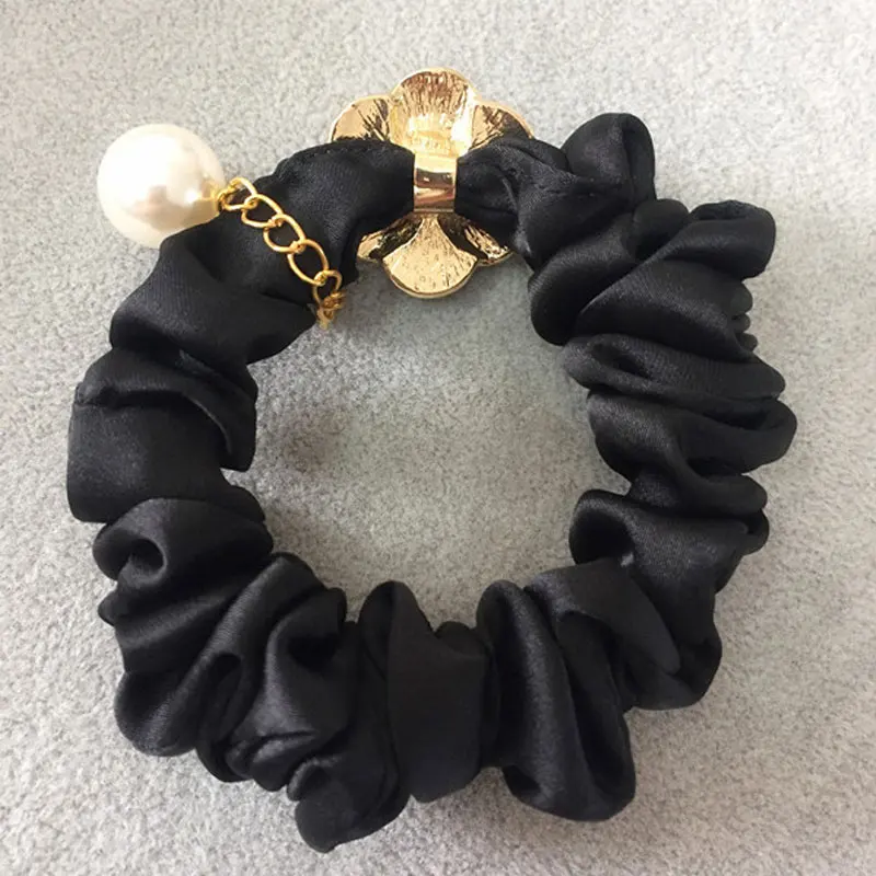 Новые камелии лента для волос с кисточкой жемчуг модная резинка аксессуары