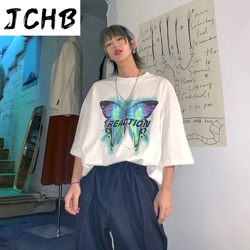 

2021 Hip Hop Gothic t Shirts Short Sleeve Harajuku Tshirt Oversized t Shirt Men Clothing T-shirts Korean Couple Clothes Summer T