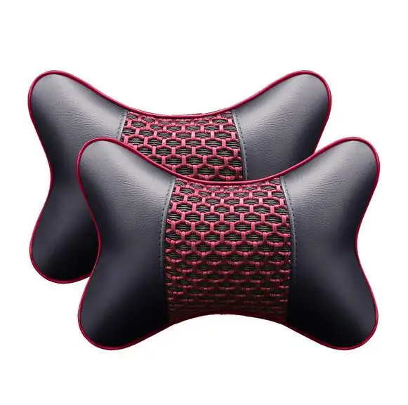 2 шт. автомобильный подголовник из искусственной кожи подушка для шеи