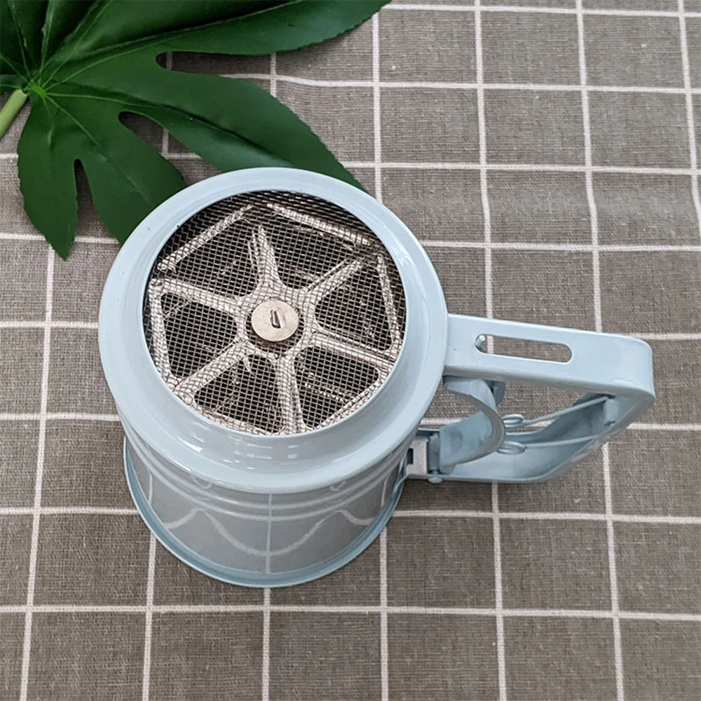 Новый ручной шейкер для муки сетчатый сито из нержавеющей стали чаша порошковой