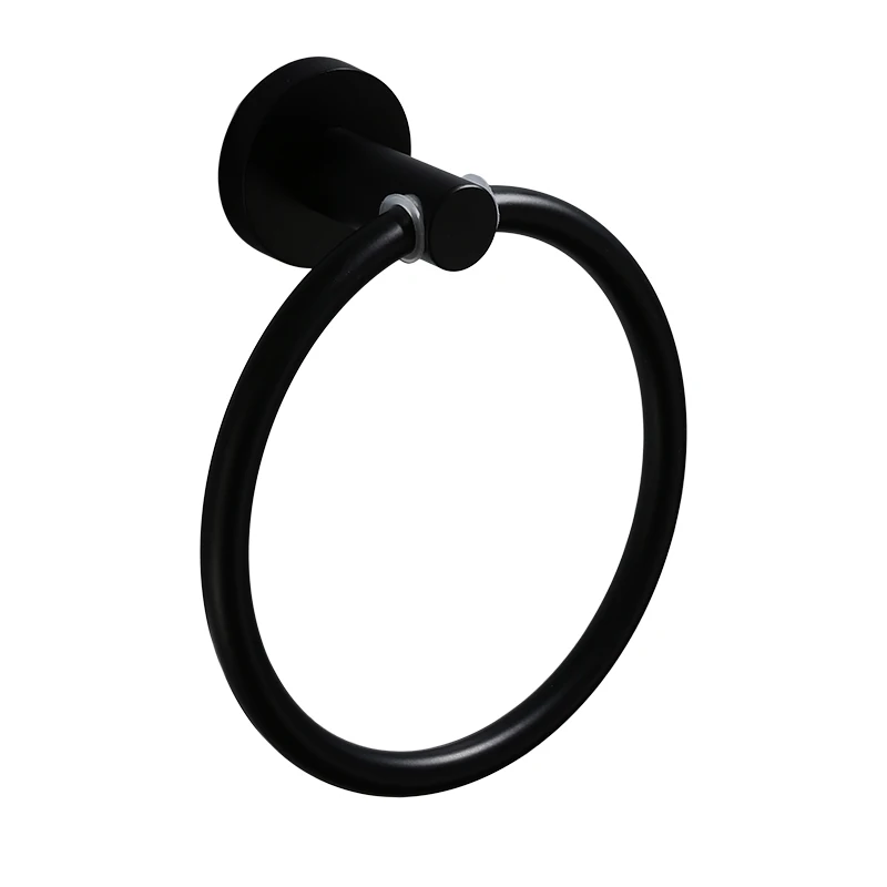 

Bathroom Accessories Set Stainless Steel Black Towel Ring Bath Hardware Sets Towel Rack