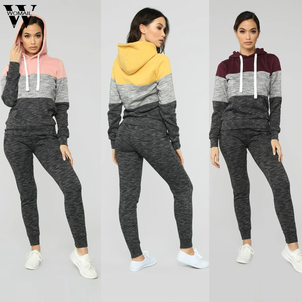 Женский спортивный костюм топ с длинными рукавами комплект из 2 предметов