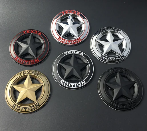 

3D Texas Edition Star Flag Auto Trunk Emblems Badge Decals Sticker Car Accessories