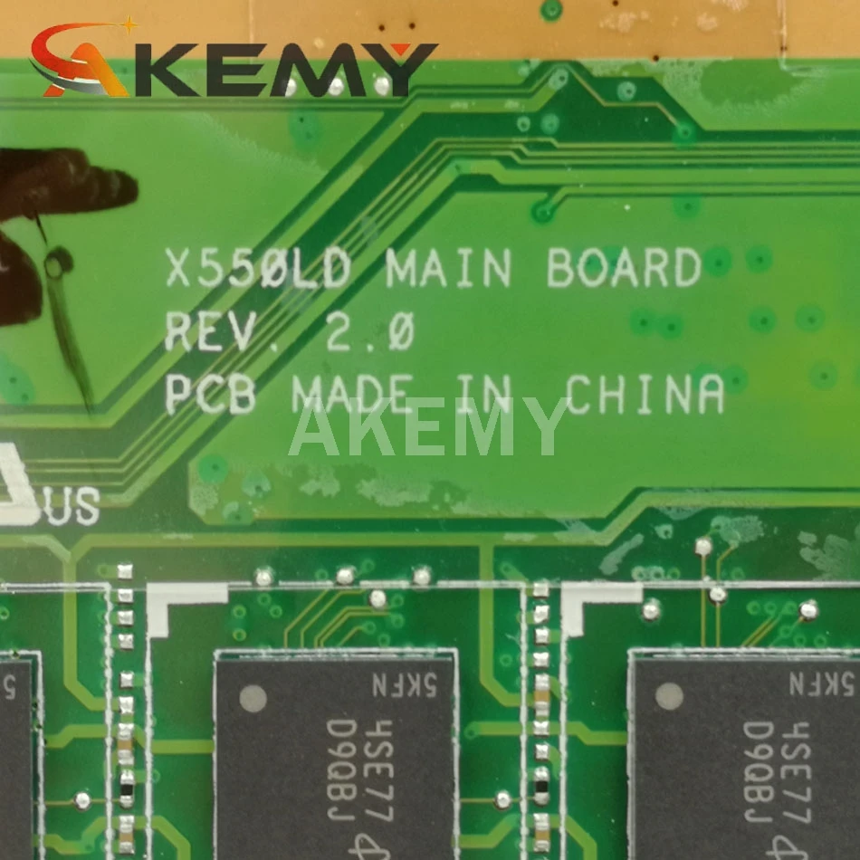 

Akmey X550LD Laptop motherboard For Asus X550LD A550L Y581L W518L X550LN Test original mainboard I7-4500U 4GB-RAM GT820M