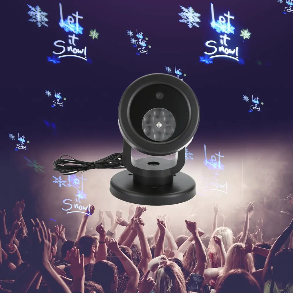 ICOCO водонепроницаемый Рождественский Снежный лазер снежинка проектор