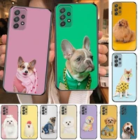 french bulldog dog phone case hull for samsung galaxy a70 a50 a51 a71 a52 a40 a30 a31 a90 a20e 5g a20s black shell art cell cove