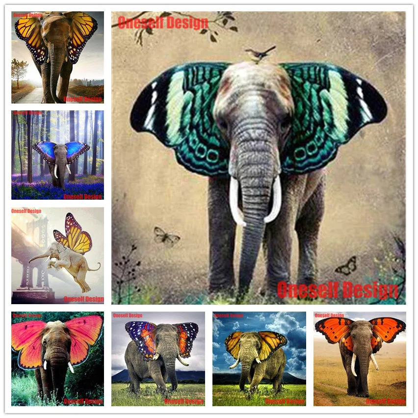 5d алмазная живопись полный квадрат/круглый слон Алмазная мозаика распродажа