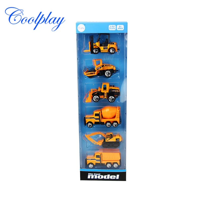 

Spot Supply Fancy Toy for Children Simulation Inertia Engineering Car Children's Mini Toy Metal Car Box