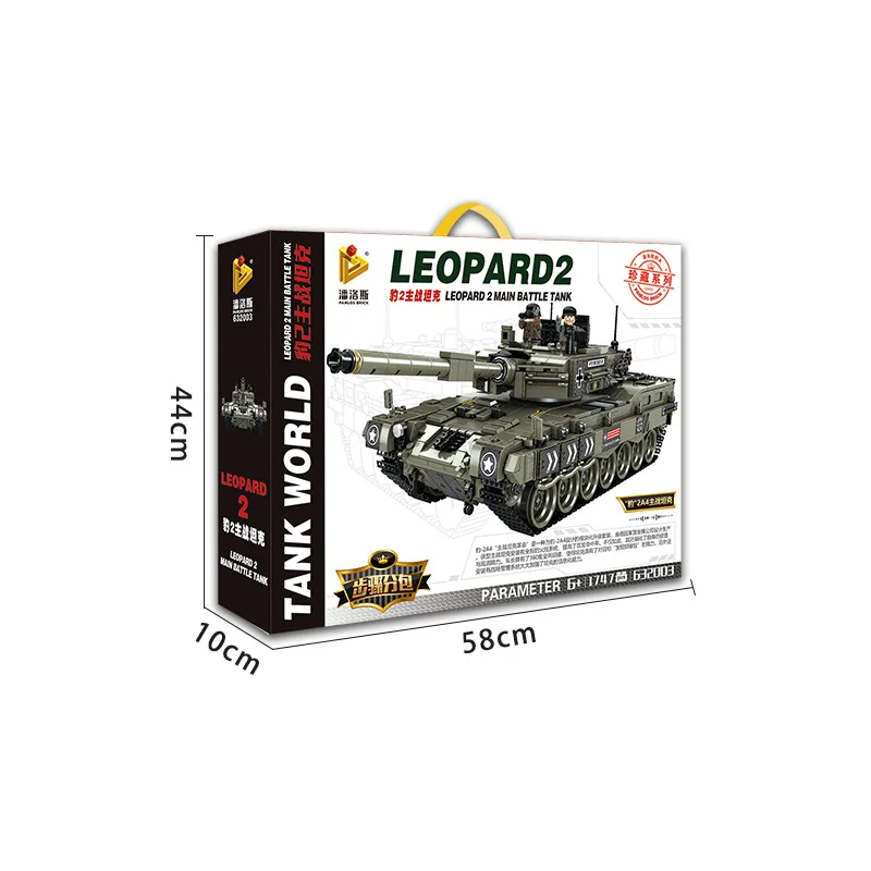 632003 главный боевой танк Leopard 2, набор строительных блоков, кирпичи, сборные, сделай сам, развивающие игрушки на день рождения, веселые рождественские подарки