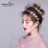 himstory handmade sunflower hairbands bride headband rhinestone wedding hair accessories hair jewelry hairband de noiva