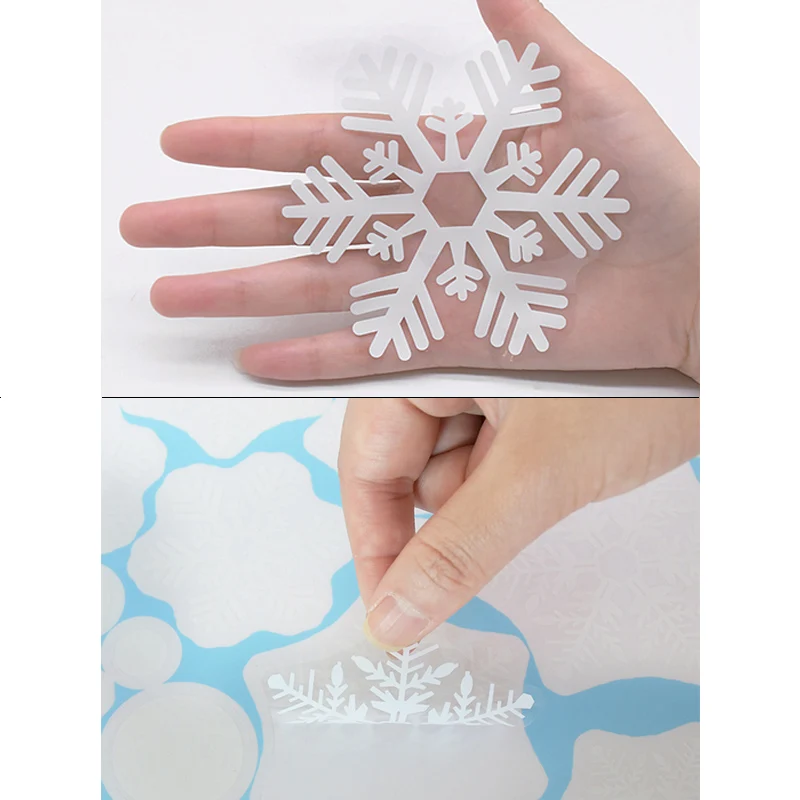 

36pcs/lot White Snowflake Christmas Wall Stickers Glass Window Sticker Christmas Decorations for Home New Year Gift Navidad 2020